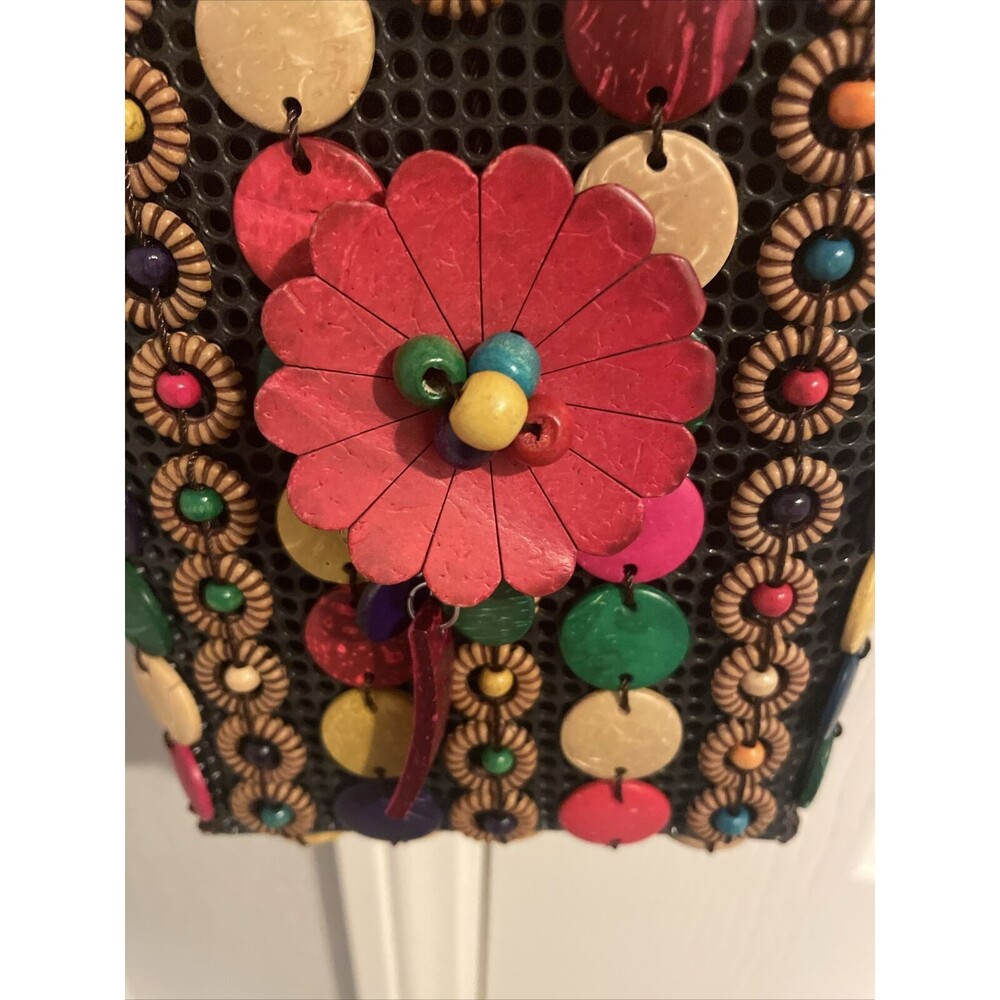 Coconut Shell Multi-Colored Shell Purse - image 7